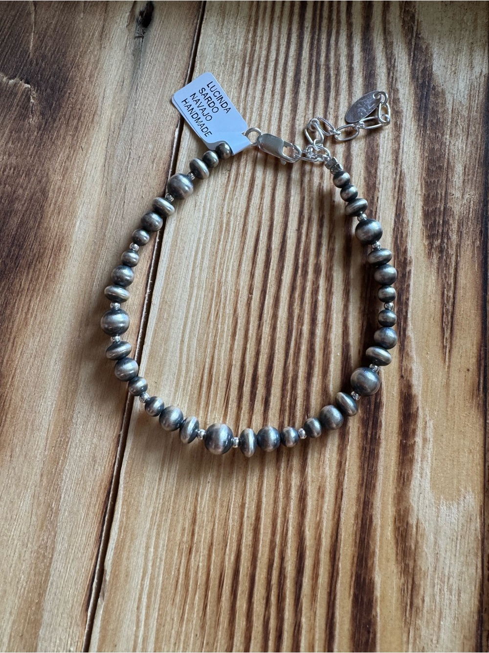 Lucinda Sardo Sterling Silver Beaded Bracelet